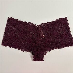 Victoria's Secret Dream Angels Lace Boyshort Panties - Deep Burgundy